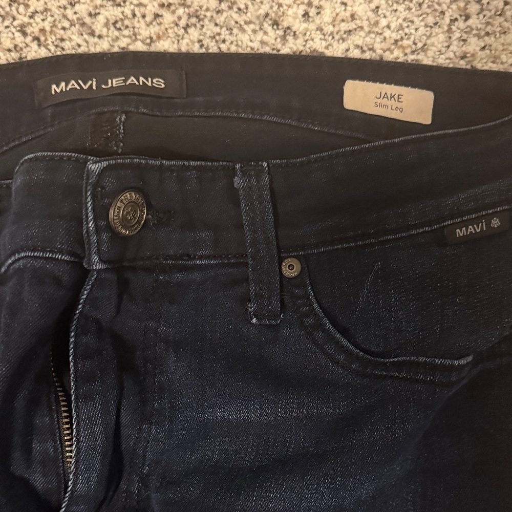 Mavi Slim Jeans in Dark Blue
